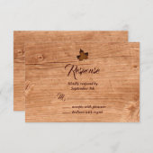 Fall Ahornleaf UAWG aus Eiche RSVP Karte (Vorne/Hinten)
