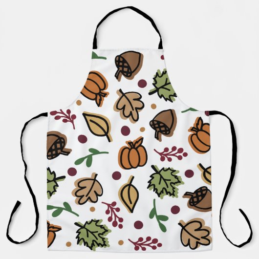 FALL-Akkorne Blätter Kürbis Schürze (Vorderseite)