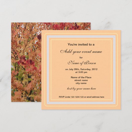 Fall alle Party Einladung (Vorne/Hinten)