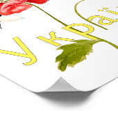 Fall "Alles wird Ukraine sein" Aquarellbild Poster (Ecke)