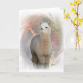 Fall Alpaca Card Karte (Gelbe Blume)