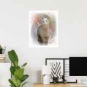 Fall Alpaca Print Poster (Heimbüro)