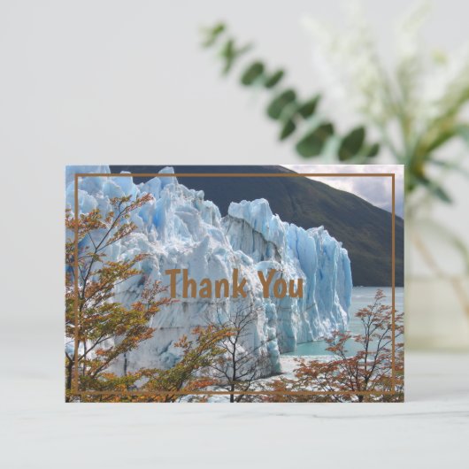 Fall am Perito Moreno Glacier, Argentinien Dankeskarte (Stehend Vorderseite)