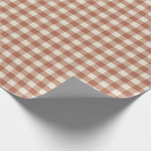 Fall Amaro auf Panna Cotta Gingham - Karomuster. Geschenkpapier (Ecke)