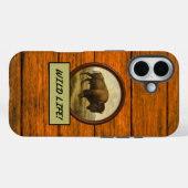 Fall "American Bison Wood Grain Case-Mate iPhone" iPhone Hülle (Rückseite (Horizontal))