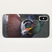 Fall American Wood Duck iPhone X Case-Mate iPhone Hülle (Rückseite (Horizontal))
