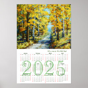 Fall an einem sonnigen Tag. Fine Art Calendar 2025 Poster