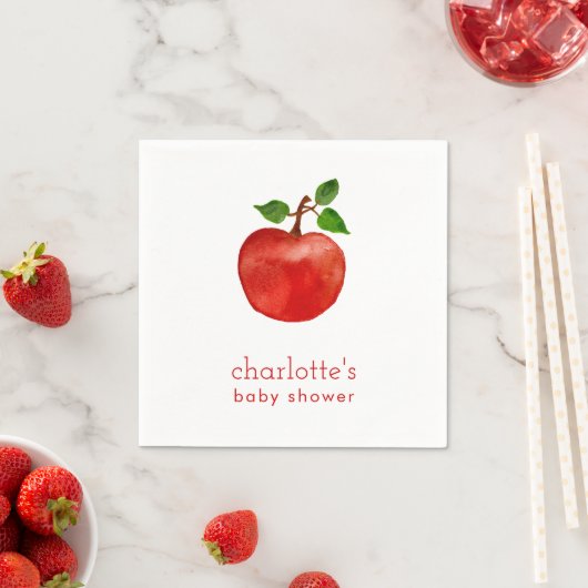 Fall Apple Baby Showpapier Napkins Serviette (Beispiel)