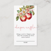 Fall Apple Babydusche Windeln Windeln Raffle Begleitkarte (Vorderseite)