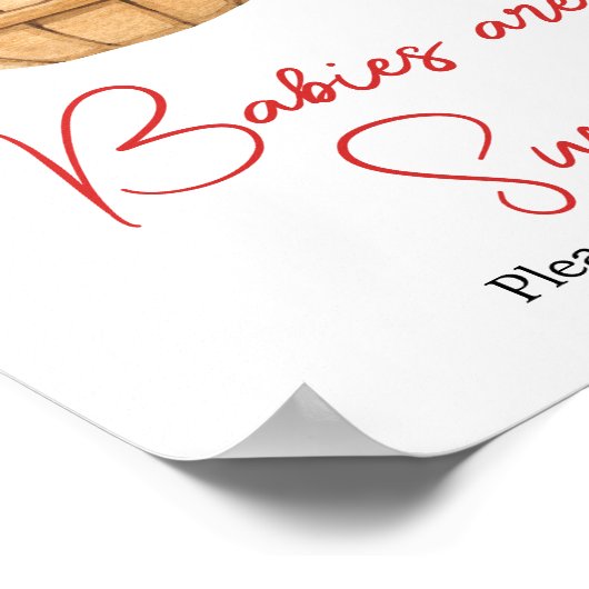 Fall Apple Basket Baby Dusche Babys sind süß Poster (Ecke)