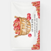 Fall Apple Basket Baby Dusche Banner (Vertikal)