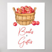 Fall Apple Basket Baby Dusche Bücher und Geschenke Poster (Vorne)