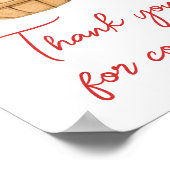 Fall Apple Basket Baby Dusche Danke für Ihr Kommen Poster (Ecke)