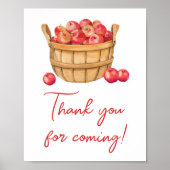 Fall Apple Basket Baby Dusche Danke für Ihr Kommen Poster (Vorne)
