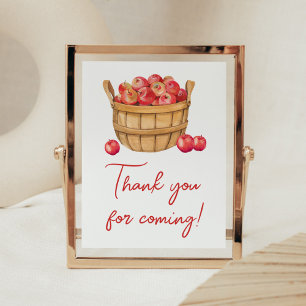 Fall Apple Basket Baby Dusche Danke für Ihr Kommen Poster