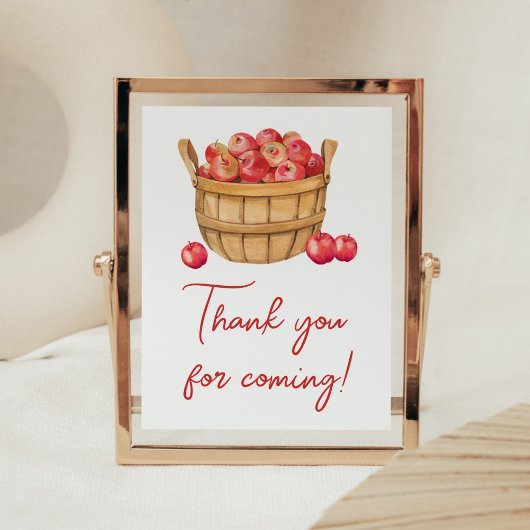 Fall Apple Basket Baby Dusche Danke für Ihr Kommen Poster