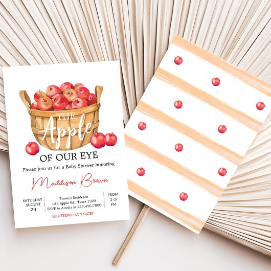 Fall Apple Basket Baby Dusche Einladung