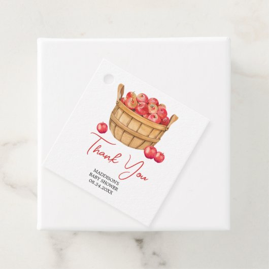 Fall Apple Basket Baby Dusche Geschenkanhänger (Beispiel)