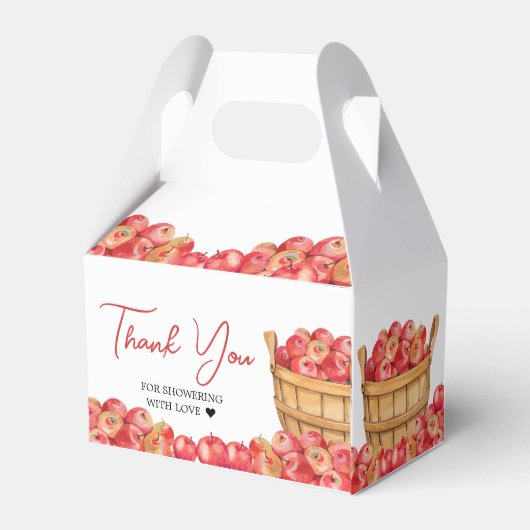 Fall Apple Basket Baby Dusche Geschenkschachtel (Rückseite)