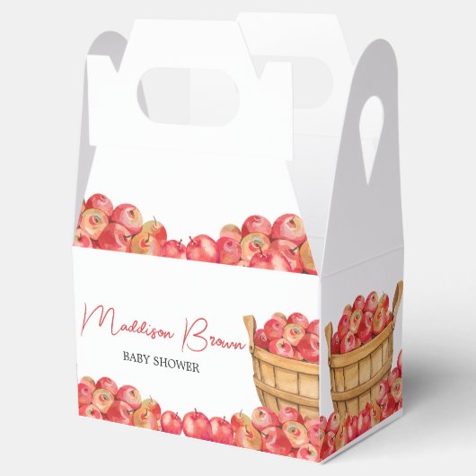 Fall Apple Basket Baby Dusche Geschenkschachtel (Geöffnet)