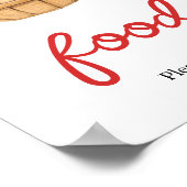 Fall Apple Basket Baby Dusche Lebensmittel Poster (Ecke)