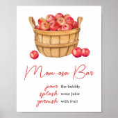 Fall Apple Basket Baby Dusche Mama Osa Bar Poster (Vorne)