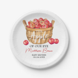 Fall Apple Basket Baby Dusche Pappteller