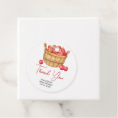 Fall Apple Basket Baby Dusche Runde Geschenkanhänger (Beispiel)