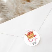 Fall Apple Basket Baby Dusche Runder Aufkleber