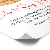 Fall Apple Basket Baby Dusche Say Baby nicht Poster (Ecke)