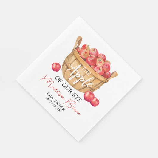 Fall Apple Basket Baby Dusche Serviette (Ecke)