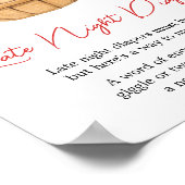 Fall Apple Basket Baby Dusche Spate Night Diapers Poster (Ecke)