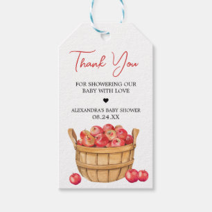 Fall Apple Basket Baby Duwer Fevor Tags Geschenkanhänger