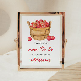 Fall Apple Basket Baby Shower Envelope Poster