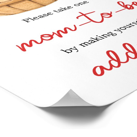 Fall Apple Basket Baby Shower Envelope Poster (Ecke)