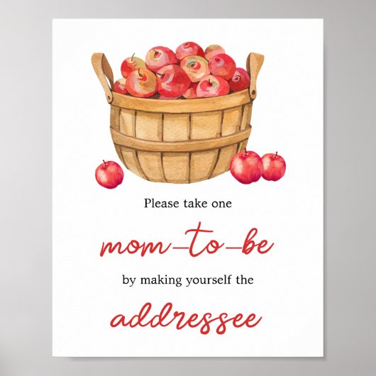 Fall Apple Basket Baby Shower Envelope Poster (Vorne)