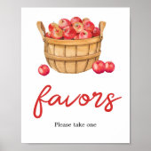 Fall Apple Basket Baby Shower Favoriten Poster (Vorne)