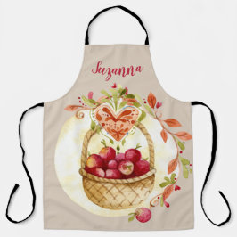 Fall Apple Basket Design Custom Küche Schürze