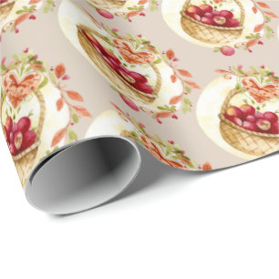 Fall Apple Basket Geschenkpapier Wrap Wrapping Pap