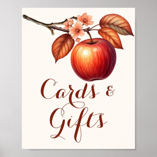 Fall Apple Brautparty Cards & Gifts Poster (Vorne)