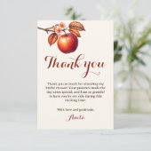 Fall Apple Brautparty Dankeskarte (Stehend Vorderseite)