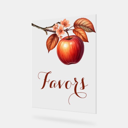Fall Apple-Brautparty-Favoriten Acrylschild (Winkel)