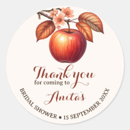 Fall Apple Brautparty Runder Aufkleber