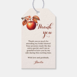 Fall Apple Brautparty Vielen Dank Geschenkanhänger