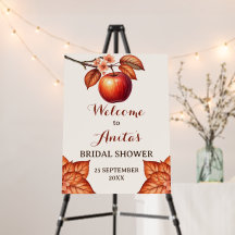 Fall Apple Brautparty Willkommen
