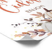 Fall Apple Cider Party Sign Fall Pumpkins Poster (Ecke)