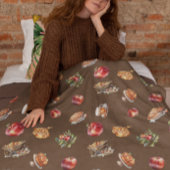 Fall Apple Harvest Throw Fleecedecke