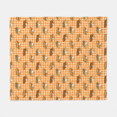 Fall Apple Pumpkin und Pecan Pie Muster Fleecedecke (Vorderseite (Horizontal))