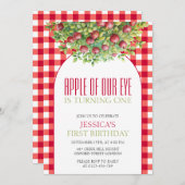 Fall Apple Unser erster Geburtstag Einladung (Vorne/Hinten)