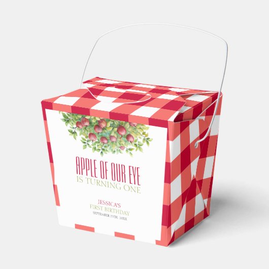 Fall Apple Unser erster Geburtstag Geschenkschachtel (Vorderseite)